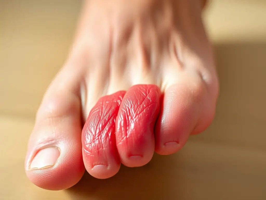 An image of a foot with a bunion, clearly showing the deformity and the surrounding area.